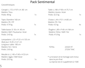 Pack Sentimental 5